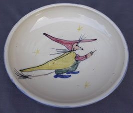 Kinder Teller flach- kl. Hexe - ∅19, H. 5 cm