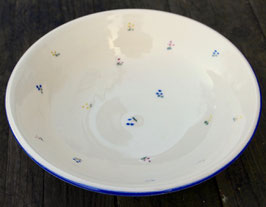 Salat Schale - blaue Blumen - ∅ 24 cm, H. 6,5 cm