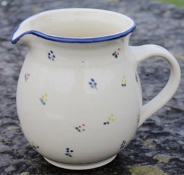 Krug rund -blaue Blumen- ∅ 12,5 cm H. 15 cm, 1 Liter