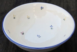 Salat Schale klein - blaue Blumen - ∅ 17 cm, H. 8 cm