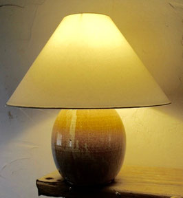 Lampe, Keramikfuß. H. ca. 55 cm