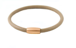 Nappaleder Armband 4 mm mit Edelstahl Magnetverschluss im Farbton rosegold matt