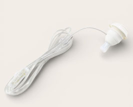 Kit Portalampada Bianco E27 per Bottiglia con filo Trasparente