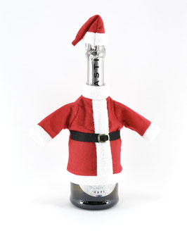 VESTITO BABBO NATALE PER BOTTIGLIA VINO SPUMANTE 75 CL
