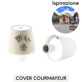 KIT LAMPABOTTIGLIA RICARICABILE CON COVER COURMAYEUR