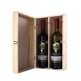 Weinkiste - Geschenkbox aus Holz mit Klappdeckel