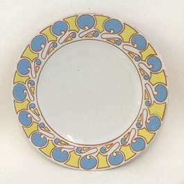 Grand plat rond, art nouveau. Large round platter, art nouveau.