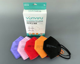 FFP2 EU zertifizierte Atemschutz - Maske in Farbe