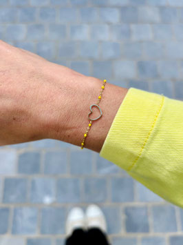 BRACELET COEUR JAUNE