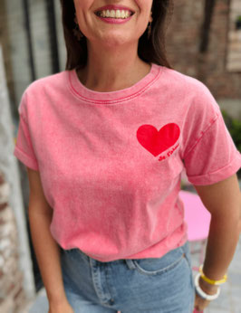 TEE-SHIRT JE T'AIME ROSE