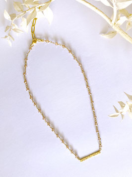 champagne beaded bar necklace