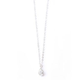 teardrop necklace silver