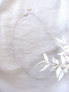 Fine Textured Necklace Silver