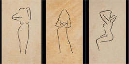 fotodruck leinwand signiert trilogie: ´donne´