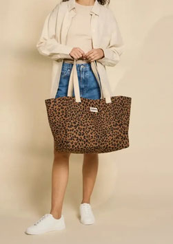 Claude Leopard Tragetasche Zimt