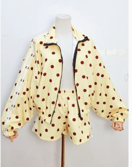 Jacke Polka Dots gelb