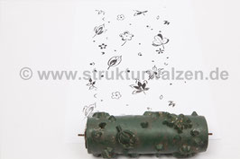Musterwalze 2022-2272 mit kleinen Blüten und Blättern - (K22.7)