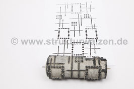 Musterwalze 2022-2258 mit geometrischen Formen - Rechecke (60er 70er Jahre) - 15cm - (K22.5)