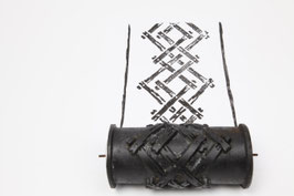 Musterwalze 25-1732 / 612 KRN mit Flechtmuster bzw. geflochtenen, verschachtelten Strukturen / Borte - 15cm - (K)