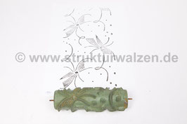 Musterwalze 24-0226 mit schönem floralem Muster / Blüten als Schleife - schleifenförmig (K24.1)