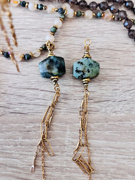 Pompon pépite turquoise africaine