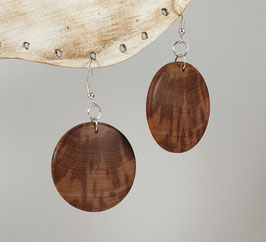 Boucles d'oreille en bois de prunier