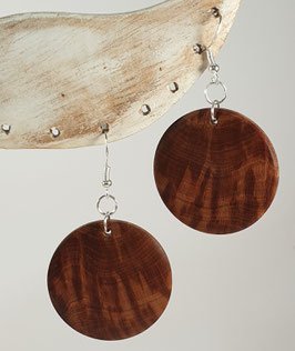 Boucles d'oreilles en bois de prunier