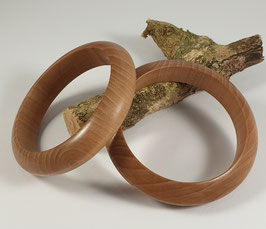 Lot de 2 bracelets en bois de cerisier