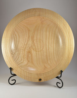 Assiette décorative en bois de frêne