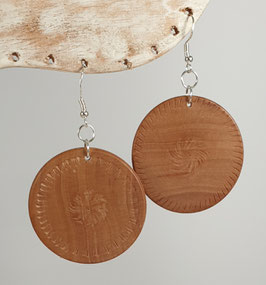 Boucles d'oreille en bois de cerisier