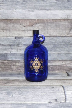 2 Liter Henkelflasche mit Metatron Gold