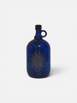 2 Liter Henkelflasche mit Blume des Lebens G4