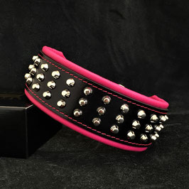 Stud halsband roze