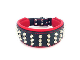 Stud halsband rood