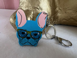 Sleutelhanger Franse Bulldog Blauw