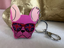 Sleutelhanger Franse Bulldog Roze