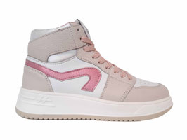 HIP Hoge sneaker wit roze - OUTLET - LAATSTE PAAR