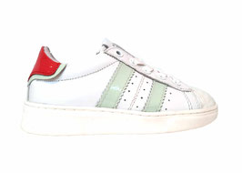 PINOCCHIO Sneakers wit combi munt groen-rood - OUTLET