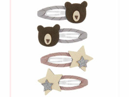 MIMI & LULA Speldjes Grizzly bear clip set forest