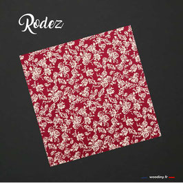 Pochette de costume rouge fleuri "Rodez"