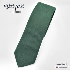 Cravate vert foncé - Made in France