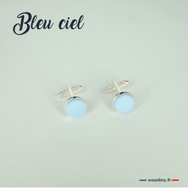 Boutons de manchette "Bleu ciel"