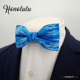 Nœud papillon bleu "Honolulu"