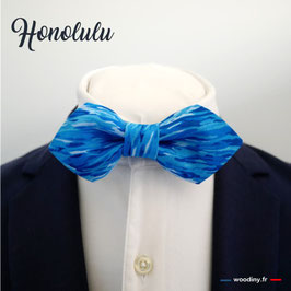 Nœud papillon bleu "Honolulu"