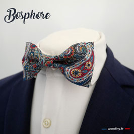 Nœud papillon motif paisley "Bosphore"