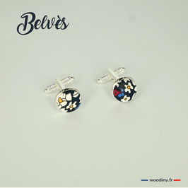 Boutons de manchette fleuris "Belvès"