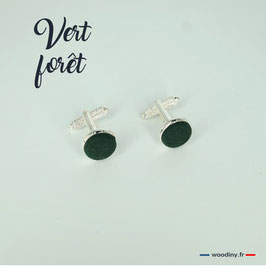 Boutons de manchette "Vert forêt"