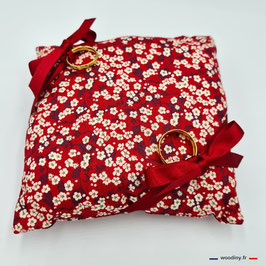 Coussin d'alliances rouge "Manille"