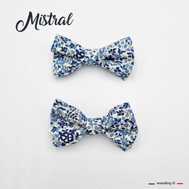 Barrette liberty bleu "Mistral"