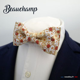 Nœud papillon beige champetre "Beauchamp"